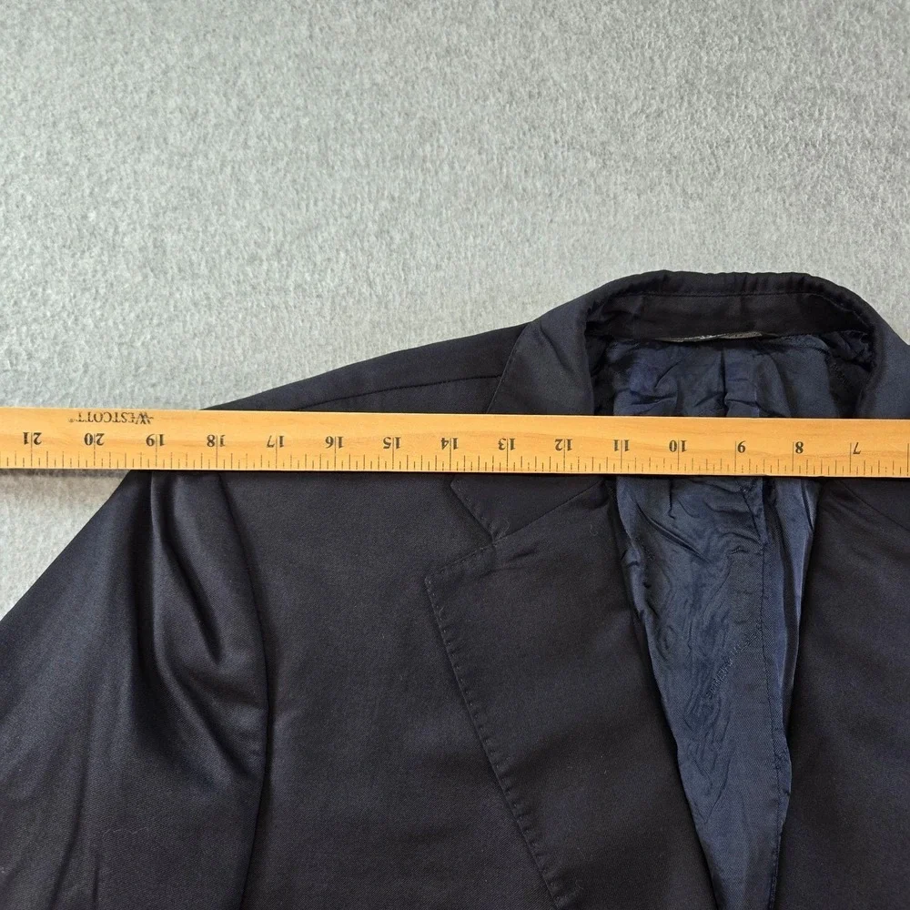 Ermenegildo Zegna Suit Jacket Mens 42 Navy Classic Fit Wool Viscose 2 Piece